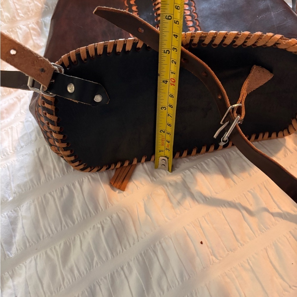 Handcrafted Brown Leather Backpack - Picture 8 of 8
